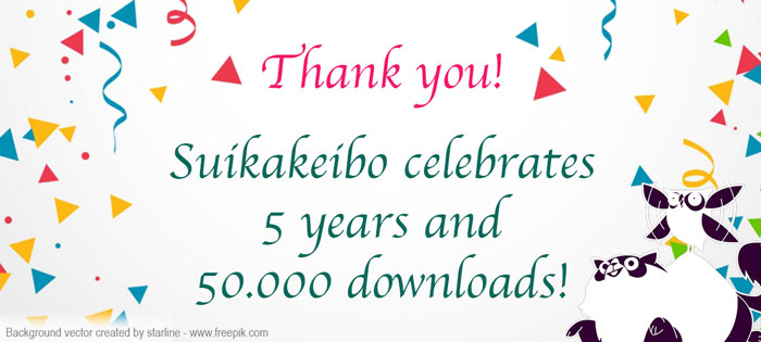Suikakeibo turns 5 and celebrates 50.000 downloads in the Google Play Store