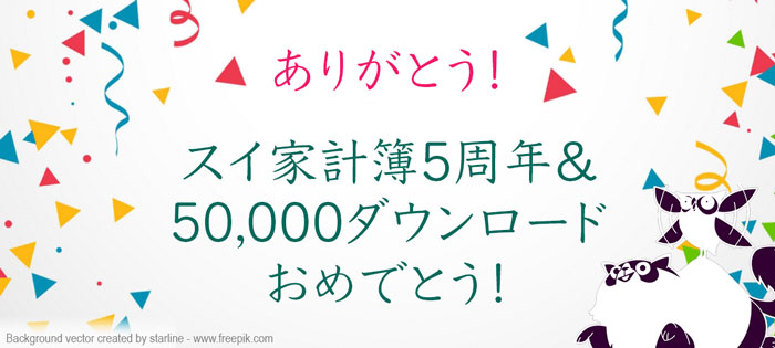 5周年を迎え、Google Playで50,000ダウンロードを達成！