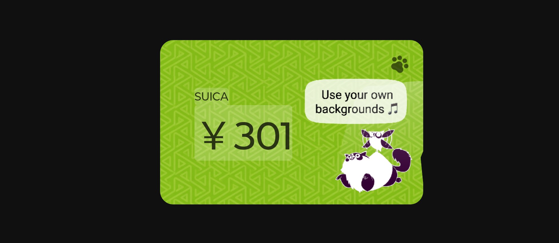 Make Suikakeibo your own with custom backgrounds and card designs